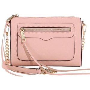 Rebecca Minkoff Avery Leather Crossbody Bag In Vintage Pink
